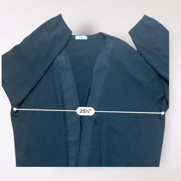 Juice Black‎ Open Front Longline Cardigan Sweater Italian Alpaca Wool Size TU OS - Picture 5 of 10